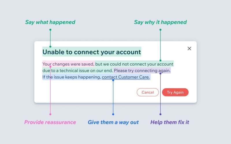 Por que produtos deveriam se preocupar com mensagens de erro?